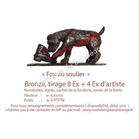 Fox au soulier (bronze)